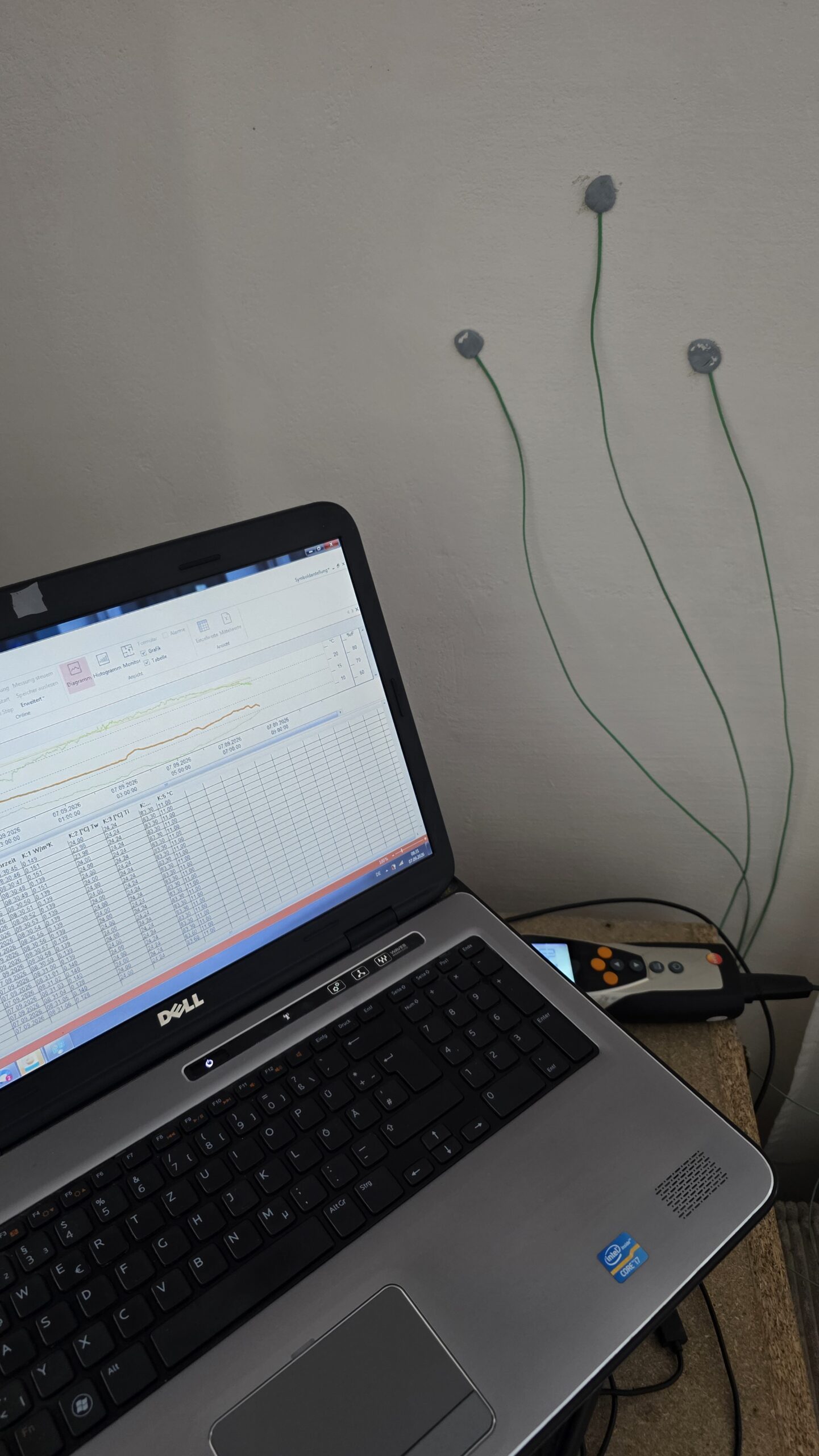 Testo 635-2 U-Wert-Messung an einer real ausgeführten PScoat-Wand